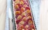 Tarte multicolore aux prunes