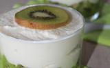 Verrine kiwi, mousse de chocolat blanc