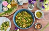 Salade de Petit Épeautre du Velay aux légumes d’été, vinaigrette au pesto