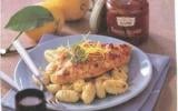 Escalopes de poulet au citron et tomates confites