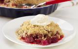 Crumble fraise et Rhubarbe