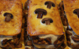 Lasagnes potiron/champignons parfumées au Roquefort