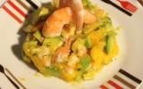 Tartare saumon crevettes mangue