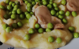 Petits pois en purée au poulet