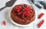 Gâteau au chocolat, mascarpone et fruits rouges