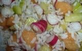 Salade de saison au riz et légumes