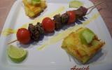 Brochette au bœuf de Chalosse & ses ch'tis pavés