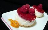 Mini-cheesecakes aux framboises