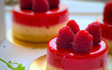 Mini-entremets à la framboise