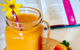 Jus d'orange mangue fraise