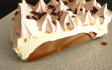 Buche meringuée, crème de châtaigne et mousse de chocolat blanc