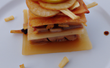 Mille-feuille de pommes de terre au foie gras