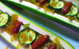 Courgettes en hot dog