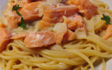 Les spaghettis barilla aux deux saumons