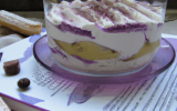 Tiramisu glacé cassis-violette