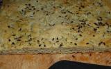 Focaccia au thym, graines de lin brun et fleur de sel