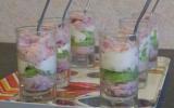 Verrine mousseline de jambon et concombres