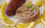 Boudin et foie gras de canard au citron