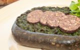 Boudin noir du Velay aux lentilles vertes du Puy