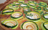 Tarte aux courgettes et fromage de brousse