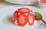 Petit entremets en dôme de fraises