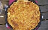 Tarte aux courgettes fromage et petits lardons