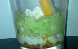 Verrine avocat-surimi au cottage cheese