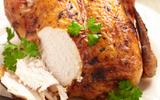 Poulet fermier rôti au four