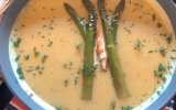 Soupe au crabe et aux asperges