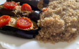 Pâtes quinoa aux aubergines et aux tomates