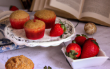 Muffin à la fraise et à la pâte de speculoos