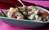 Tartare de langoustines au concombre,  yaourt et  tomates