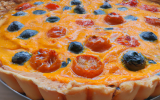 Quiche orange et bleue