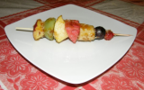 Brochettes de fruits grillés