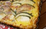 Tarte aux courgettes basilic chèvre et parmesan