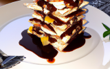 Mille-feuille à la Marie-Stuart, sauce chocolat-mandarine