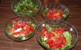 Salade laitue, tomates et poivrons