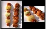 Duo de brochettes saumon-crevettes