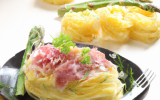 Tagliatelle aux asperges et jambon de Parme