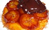 Tatin de bananes, sauce au chocolat