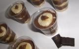 Verrine de crème de chocolat-banane