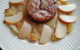 Tatin aux pommes et boudin blanc