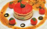 Millefeuille de tomates et poivrons confits à la Millefeuille poivrons