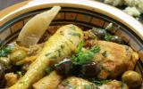 Tajine de poulet aux olives et citrons confits