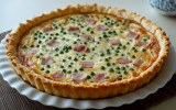 Quiche jambon et petits pois