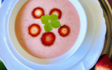 Soupe au fraises au vin mousseux rosé