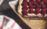 Tarte aux framboises et chocolat blanc