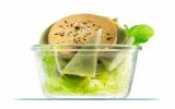 Verrine de foie gras et artichaut en salade