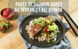 Pavés de saumon dorés au sésame et riz quinoa