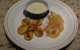 Rondelles de quenelles sauce roquefort et poires